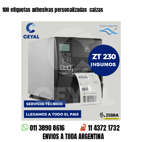 100 etiquetas adhesivas personalizadas calzas