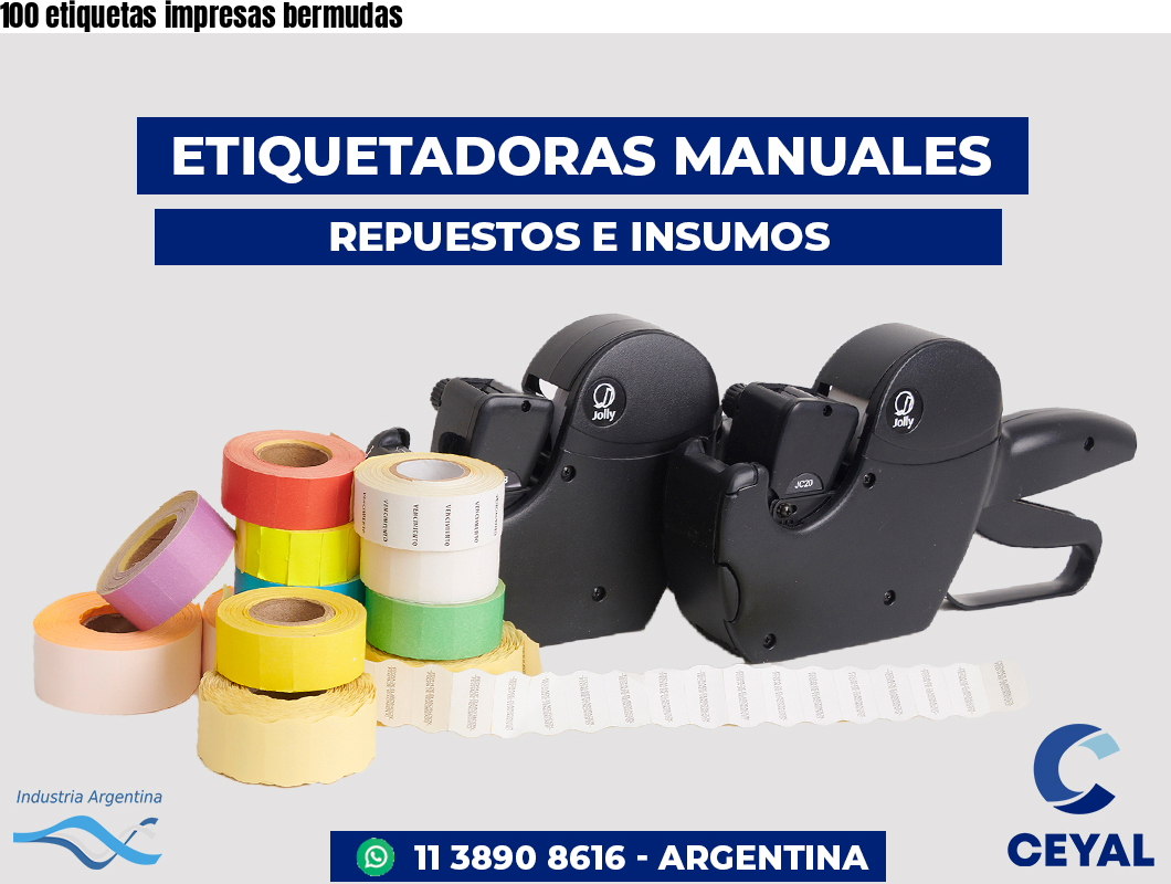 100 etiquetas impresas bermudas