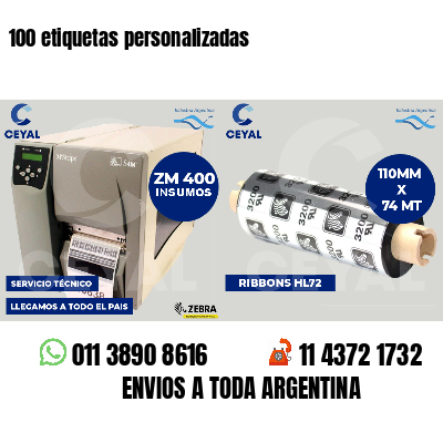 100 etiquetas personalizadas