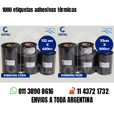 1000 etiquetas adhesivas térmicas