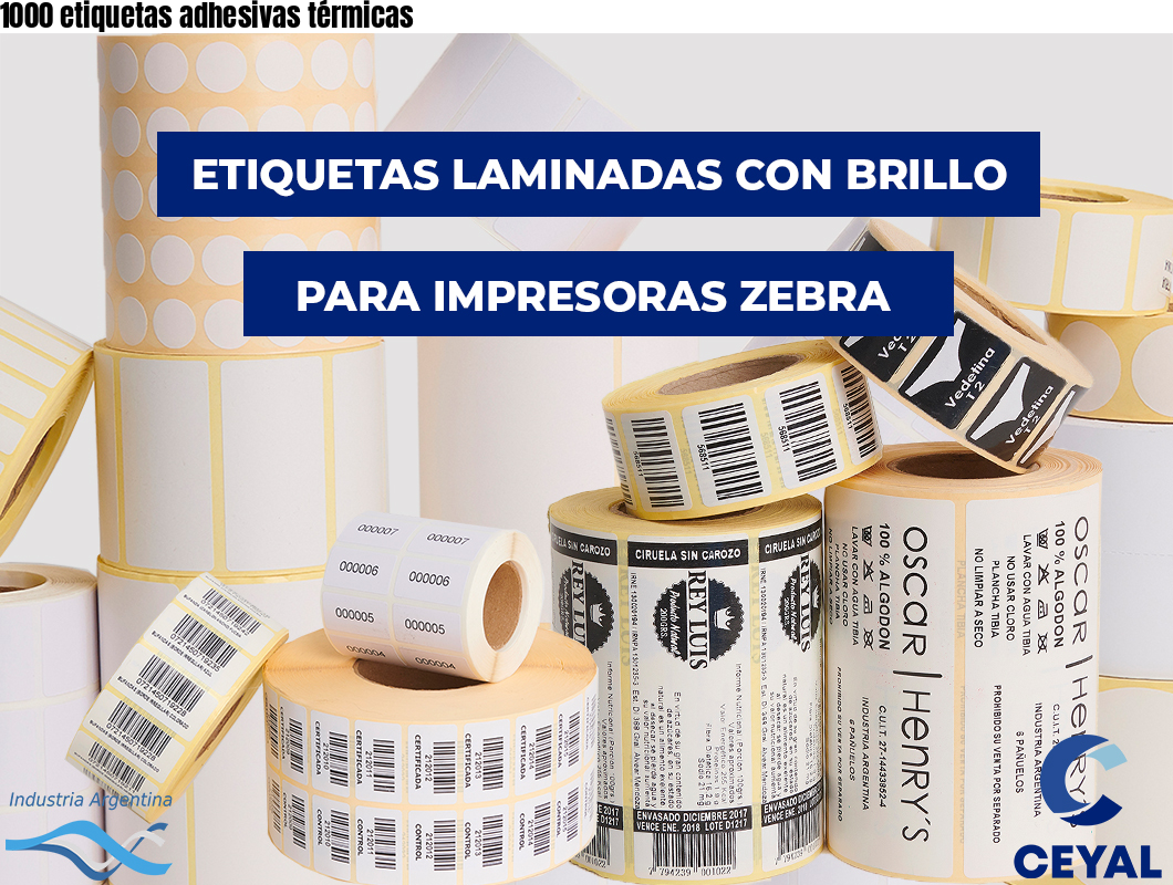 1000 etiquetas adhesivas térmicas