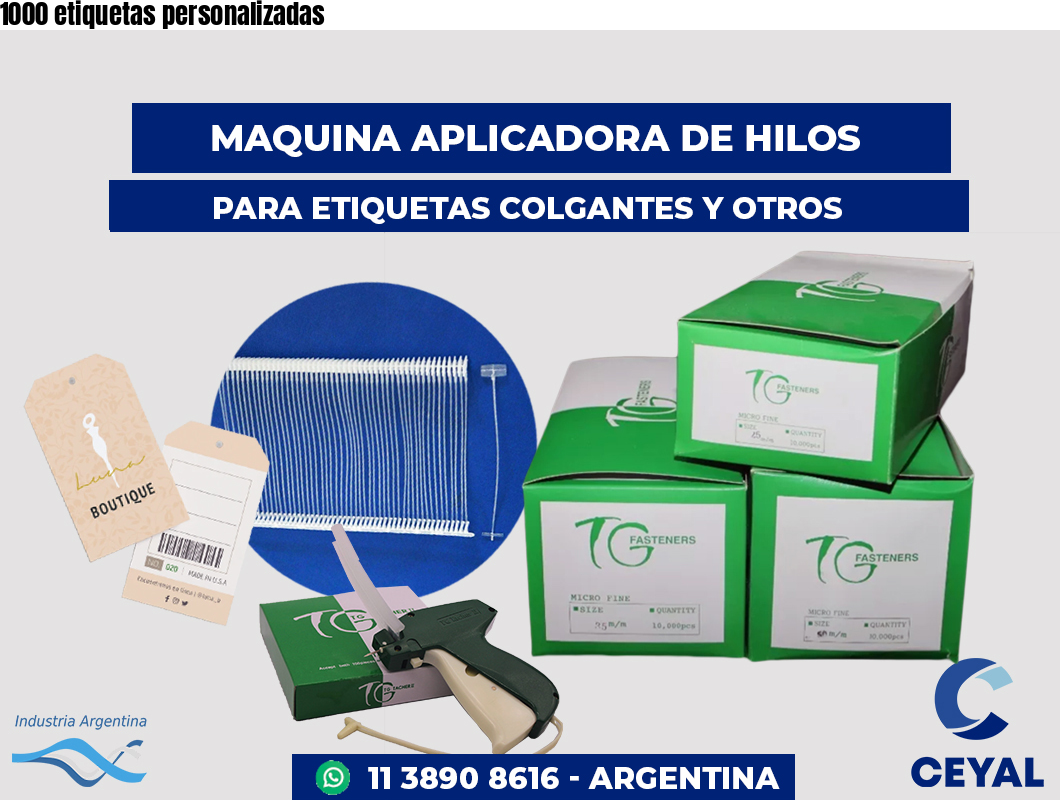 1000 etiquetas personalizadas