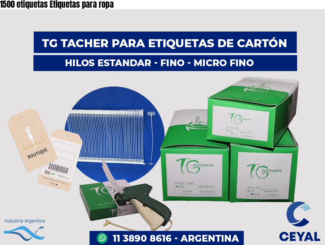 1500 etiquetas Etiquetas para ropa