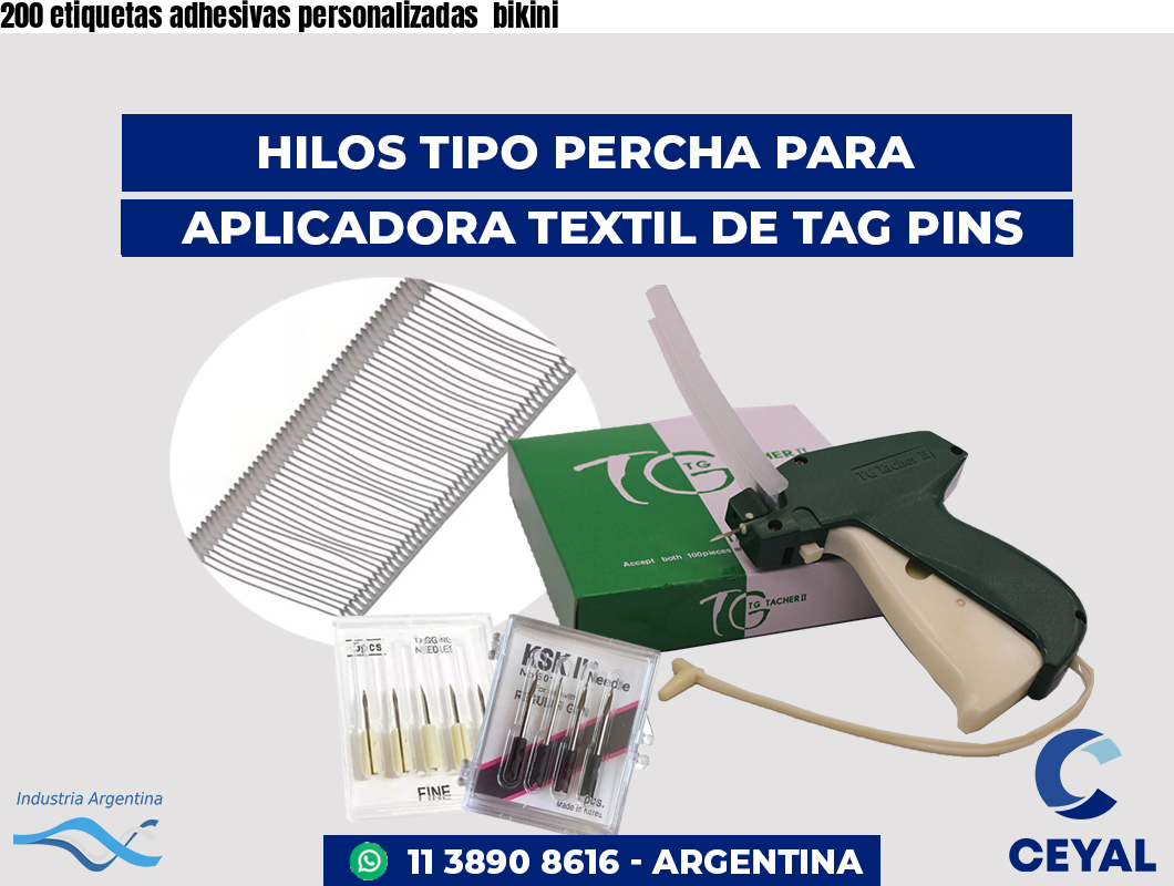 200 etiquetas adhesivas personalizadas  bikini