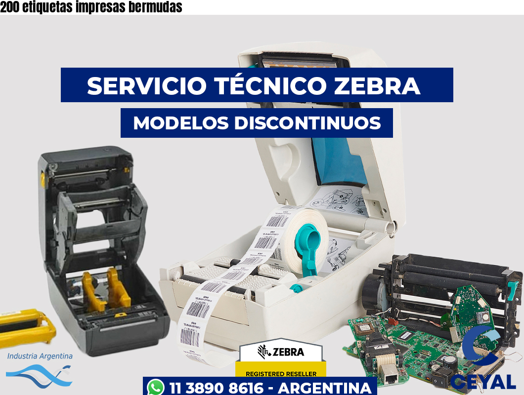 200 etiquetas impresas bermudas