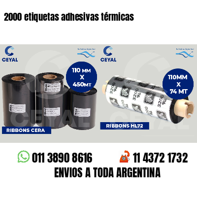 2000 etiquetas adhesivas térmicas