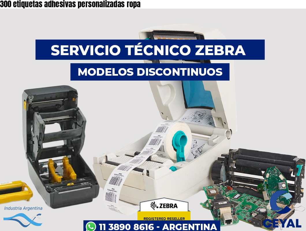 300 etiquetas adhesivas personalizadas ropa