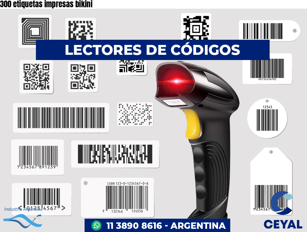 300 etiquetas impresas bikini