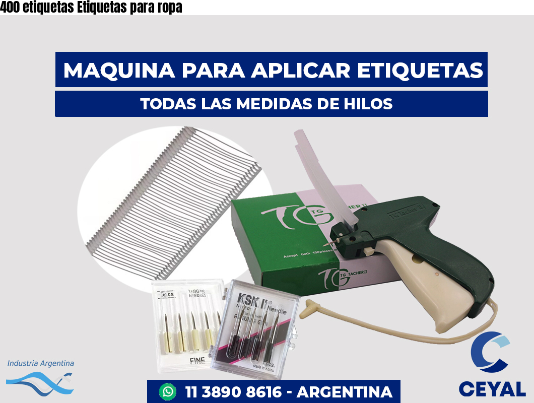 400 etiquetas Etiquetas para ropa