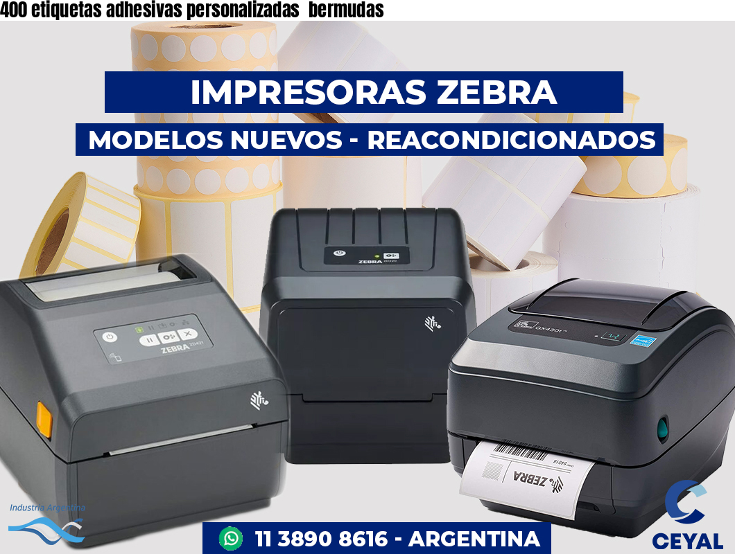 400 etiquetas adhesivas personalizadas  bermudas