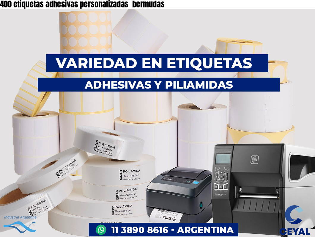 400 etiquetas adhesivas personalizadas  bermudas