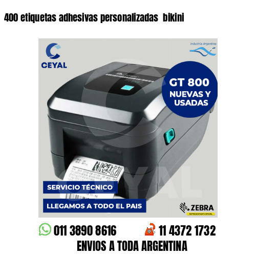 400 etiquetas adhesivas personalizadas  bikini