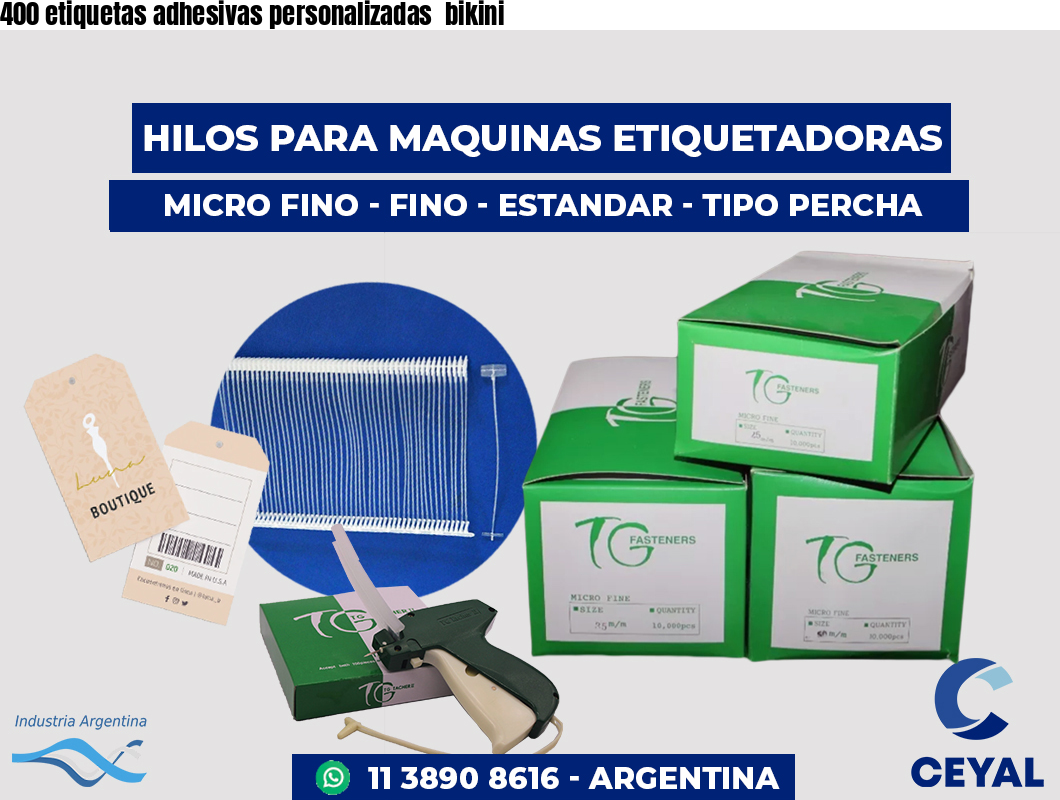 400 etiquetas adhesivas personalizadas  bikini