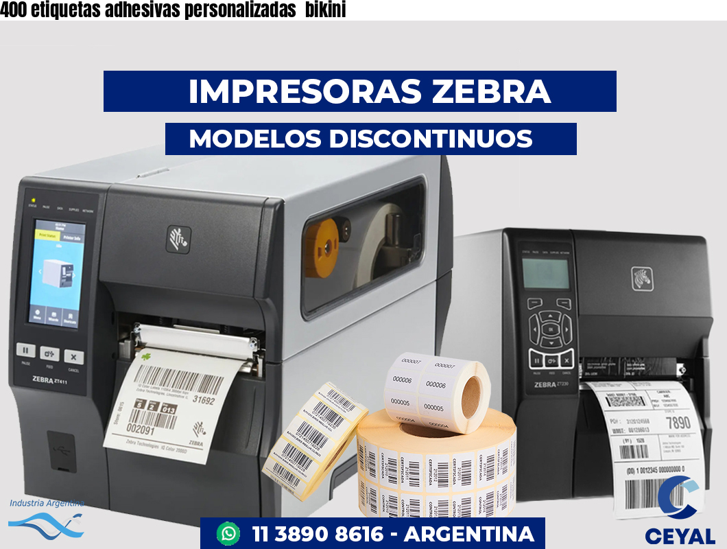 400 etiquetas adhesivas personalizadas  bikini