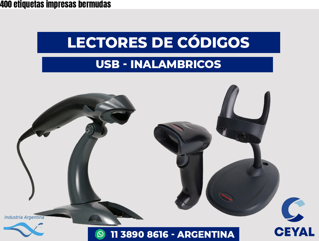 400 etiquetas impresas bermudas