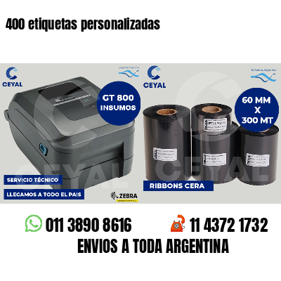 400 etiquetas personalizadas
