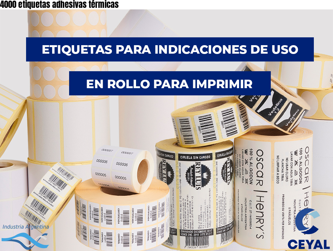 4000 etiquetas adhesivas térmicas