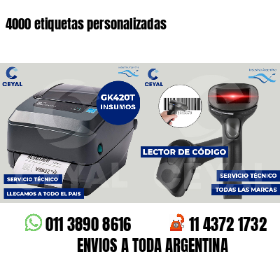 4000 etiquetas personalizadas