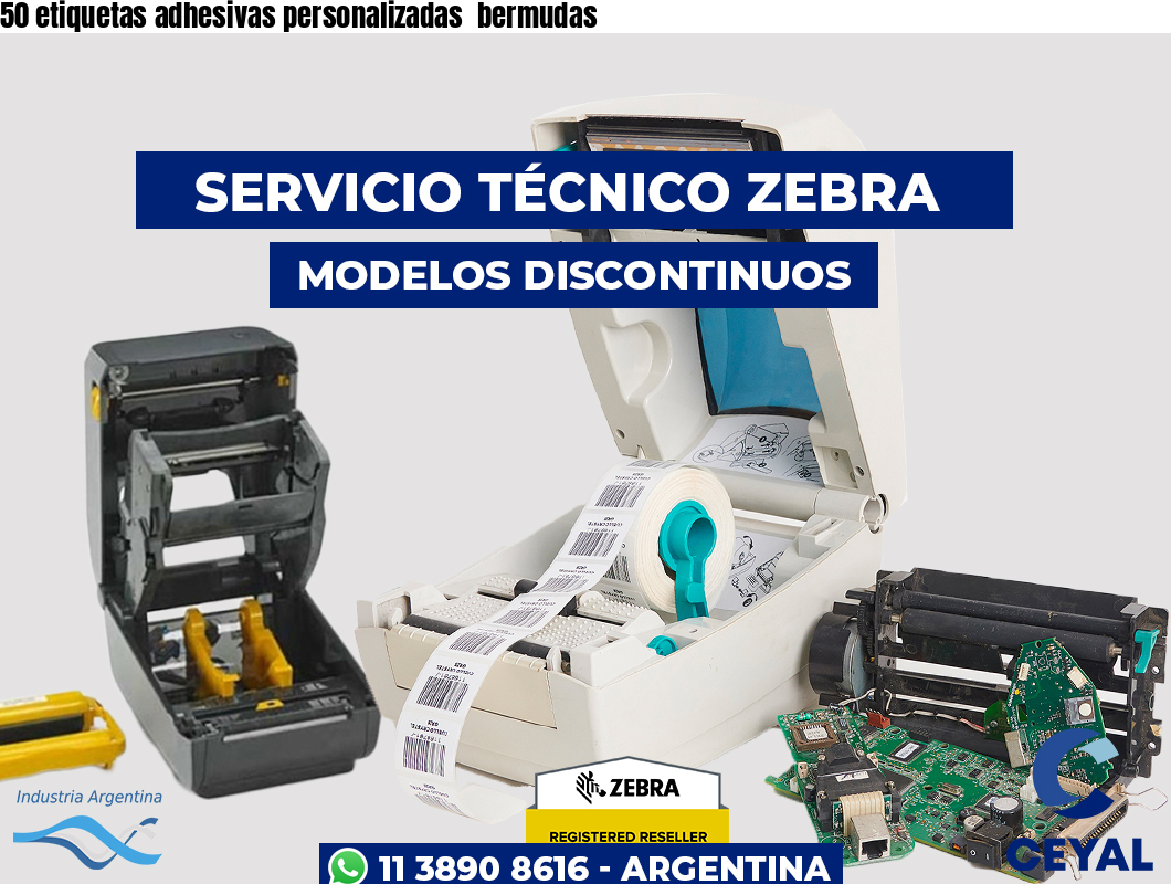 50 etiquetas adhesivas personalizadas bermudas