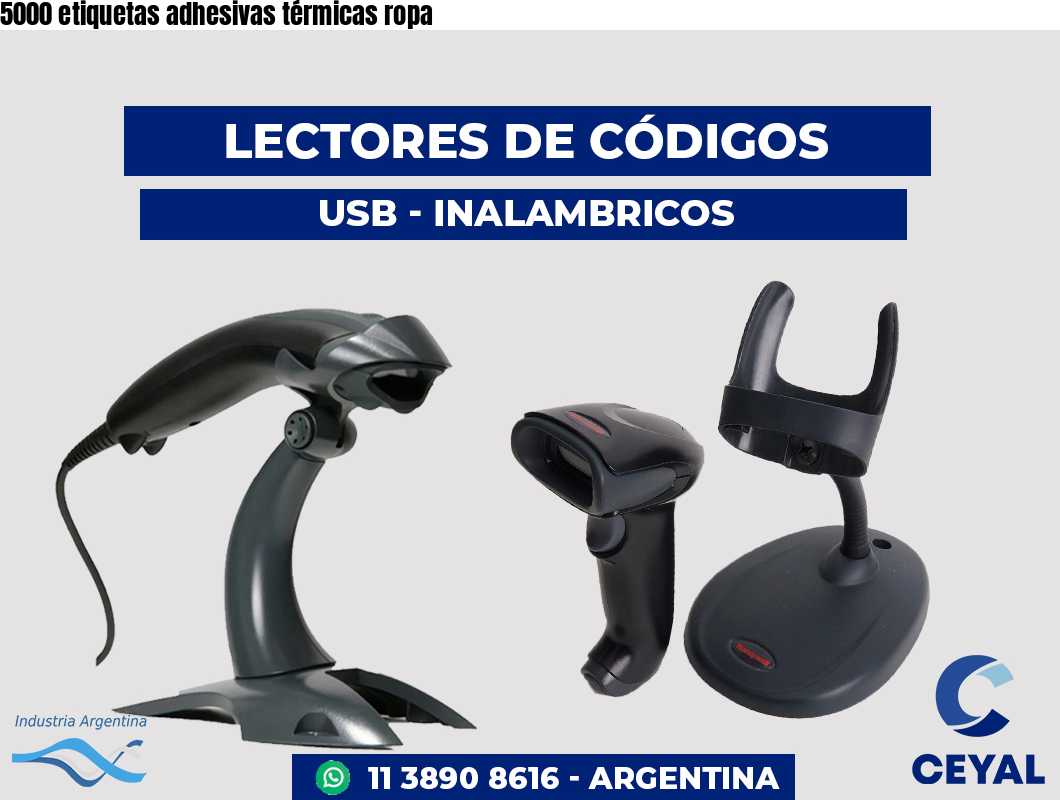 5000 etiquetas adhesivas térmicas ropa