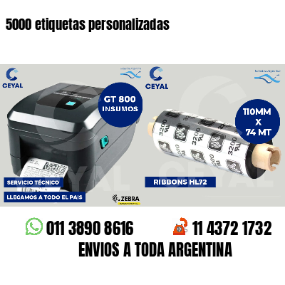 5000 etiquetas personalizadas