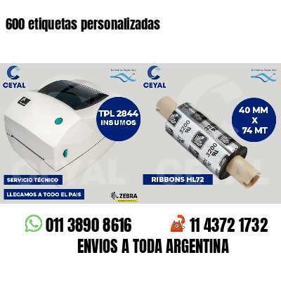600 etiquetas personalizadas