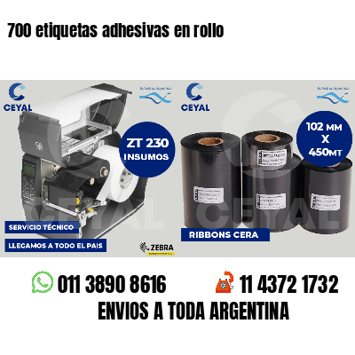 700 etiquetas adhesivas en rollo