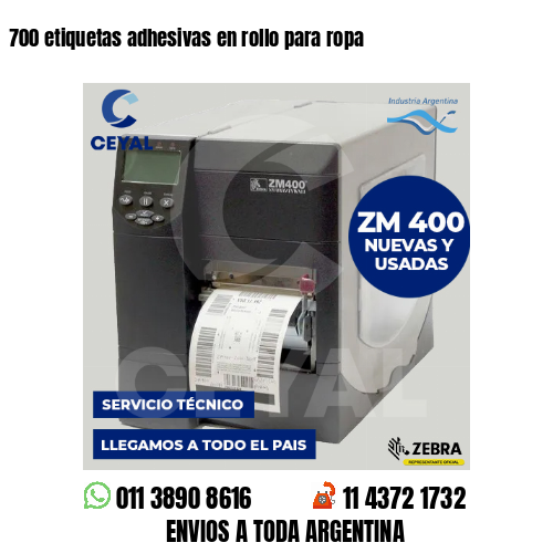700 etiquetas adhesivas en rollo para ropa