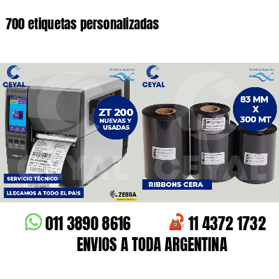 700 etiquetas personalizadas