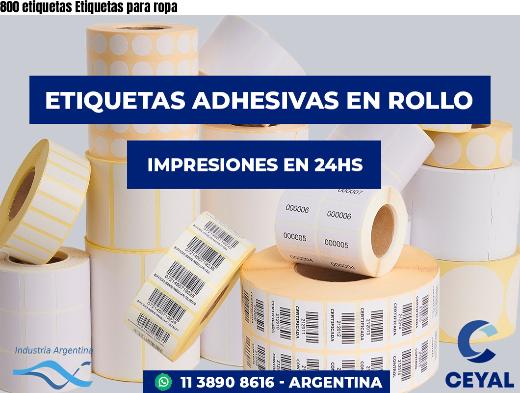 800 etiquetas Etiquetas para ropa