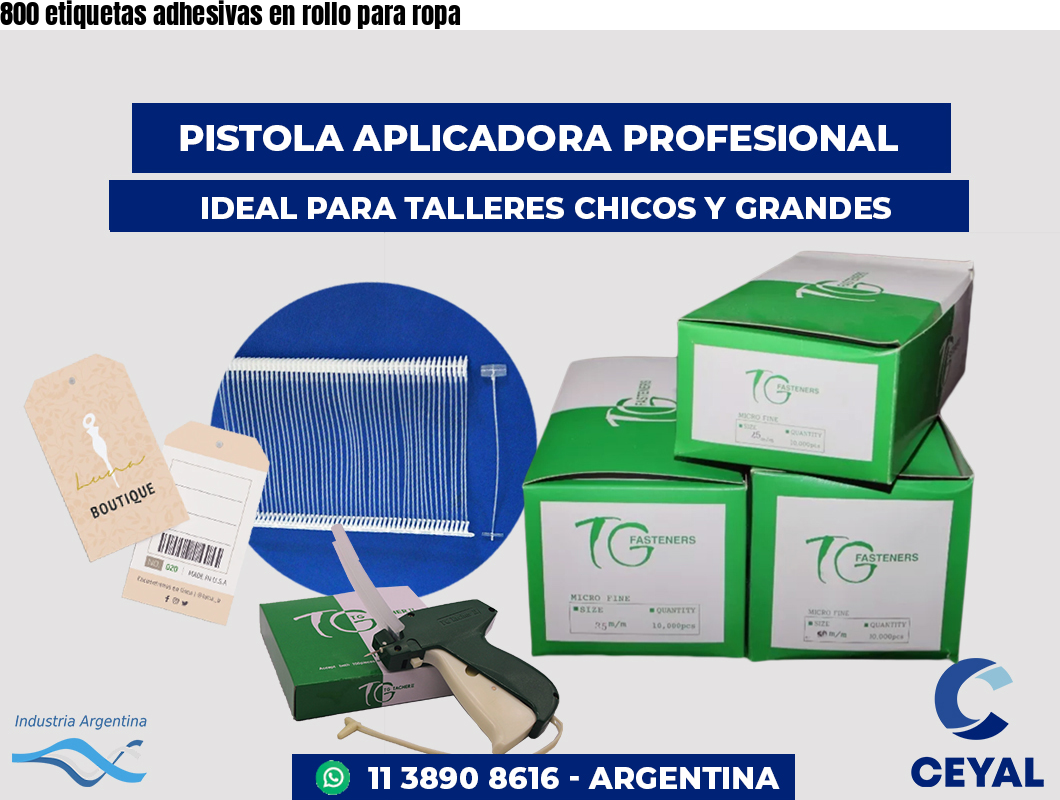 800 etiquetas adhesivas en rollo para ropa