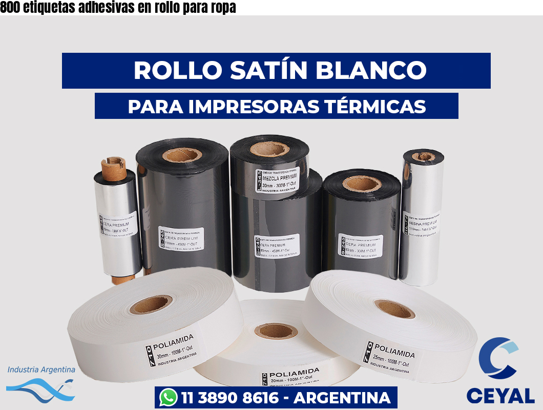 800 etiquetas adhesivas en rollo para ropa