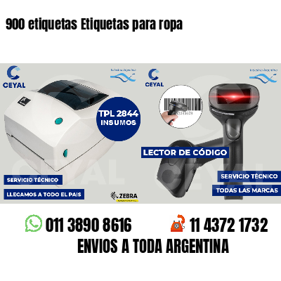 900 etiquetas Etiquetas para ropa