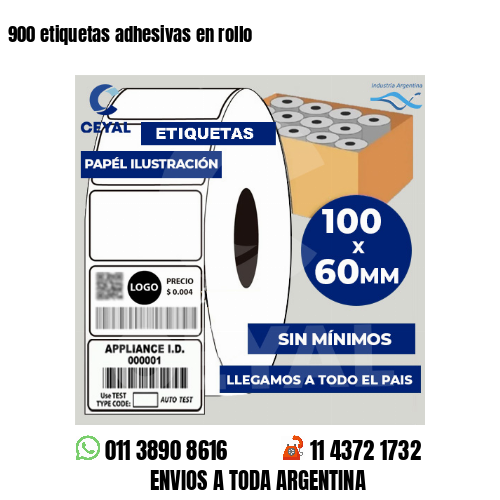 900 etiquetas adhesivas en rollo