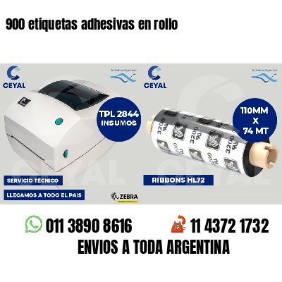 900 etiquetas adhesivas en rollo