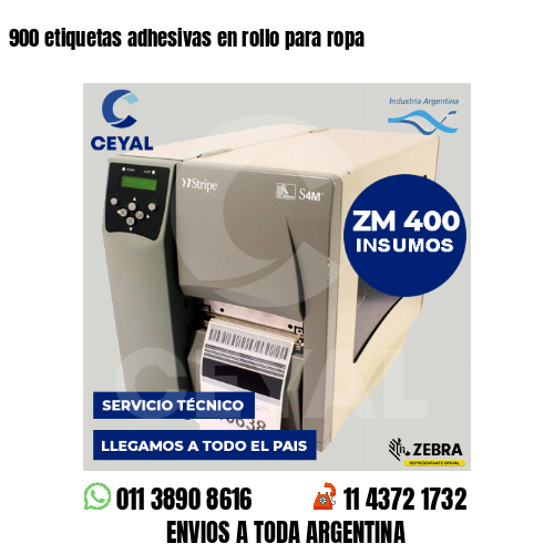 900 etiquetas adhesivas en rollo para ropa
