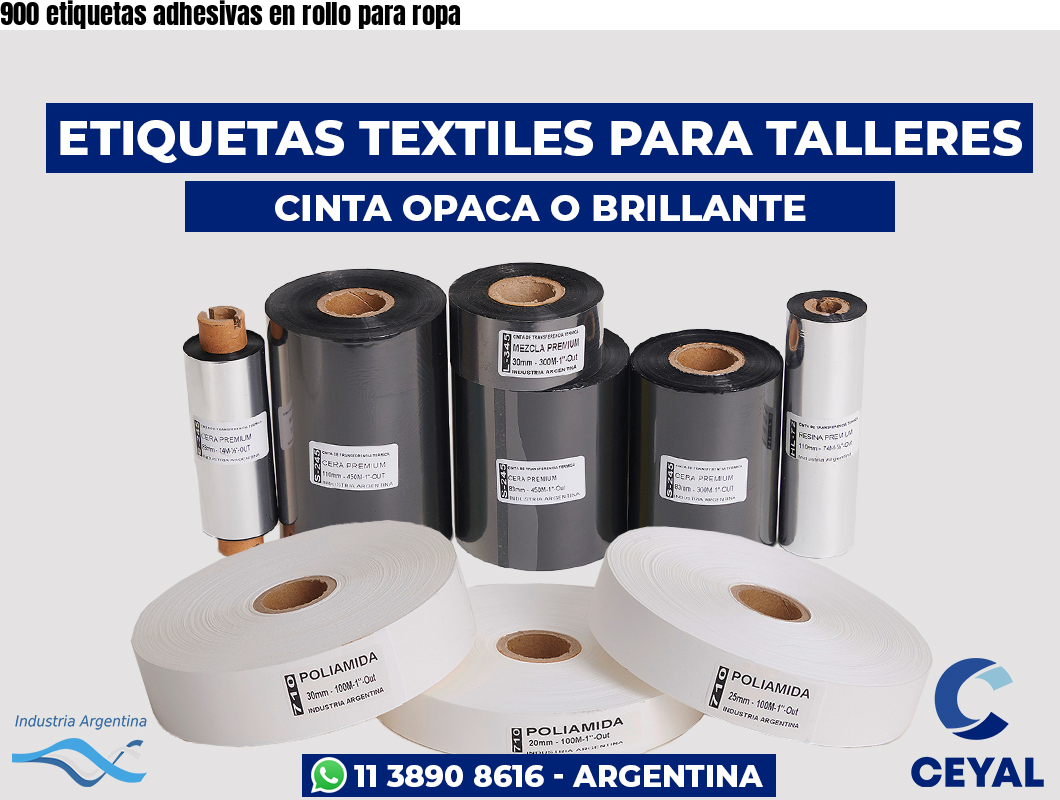 900 etiquetas adhesivas en rollo para ropa