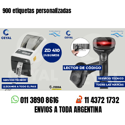 900 etiquetas personalizadas
