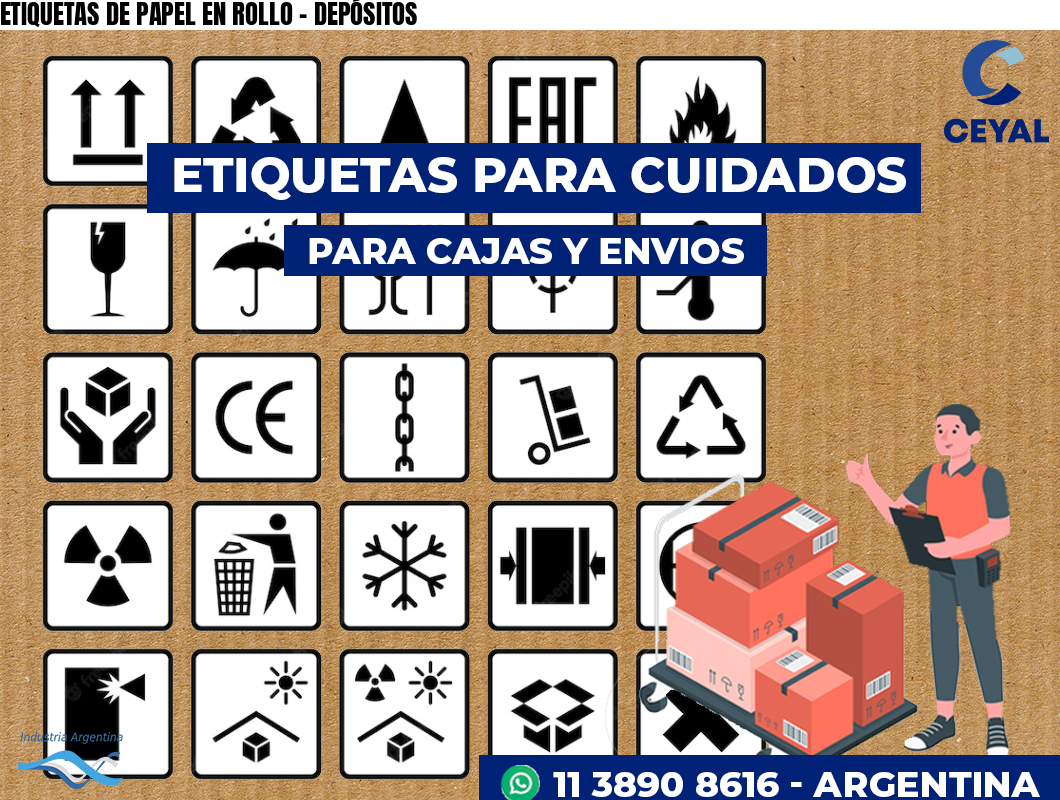 ETIQUETAS DE PAPEL EN ROLLO – DEPÓSITOS