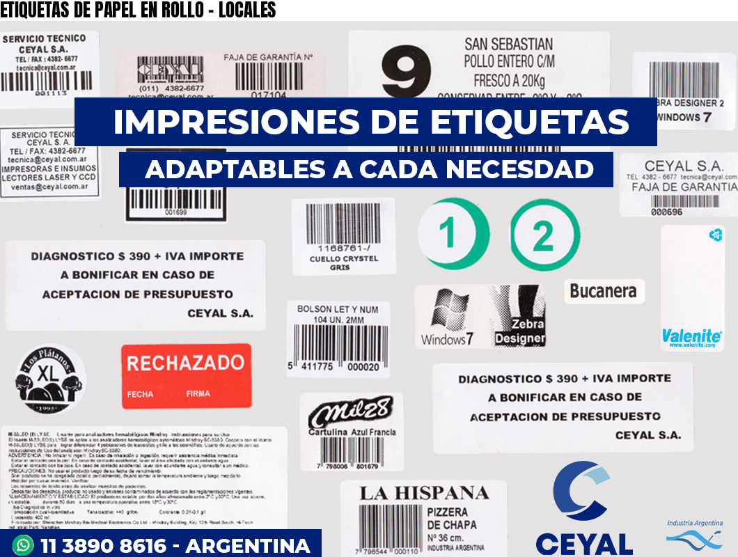 ETIQUETAS DE PAPEL EN ROLLO – LOCALES