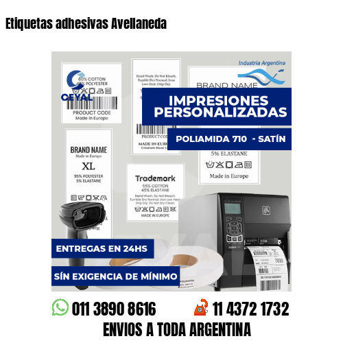 Etiquetas adhesivas Avellaneda