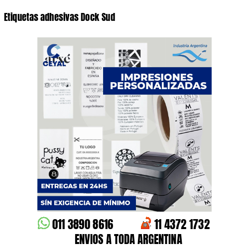 Etiquetas adhesivas Dock Sud