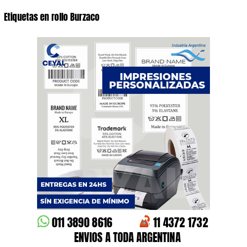 Etiquetas en rollo Burzaco