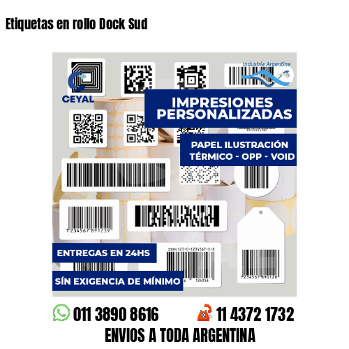 Etiquetas en rollo Dock Sud
