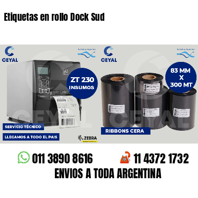 Etiquetas en rollo Dock Sud