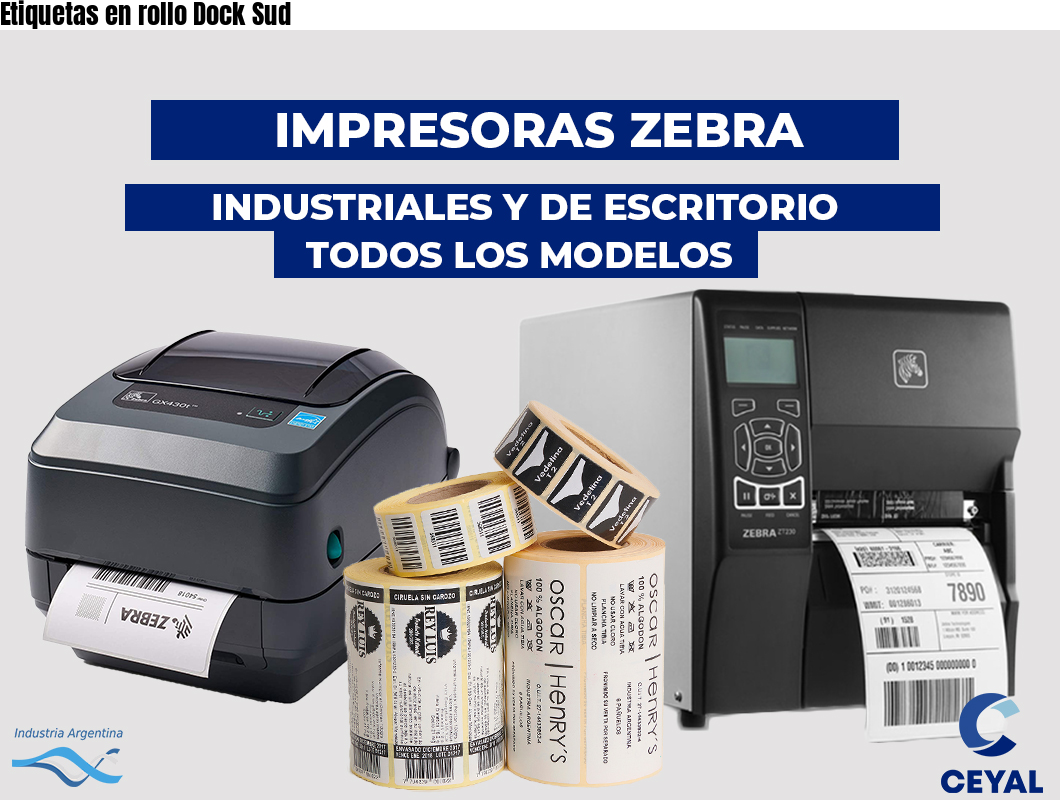 Etiquetas en rollo Dock Sud