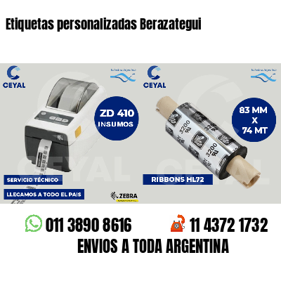 Etiquetas personalizadas Berazategui