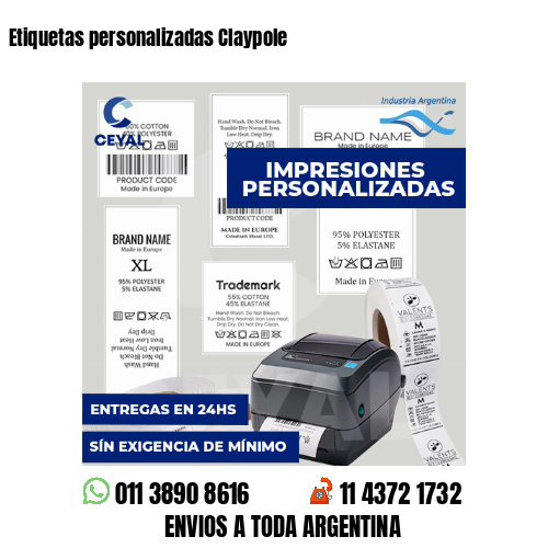 Etiquetas personalizadas Claypole
