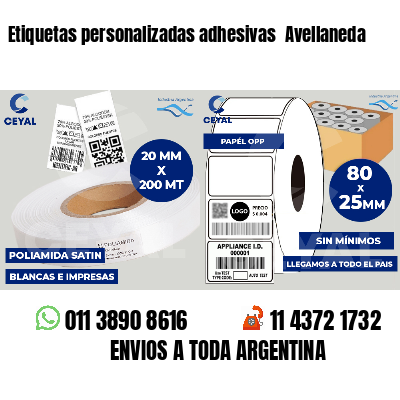 Etiquetas personalizadas adhesivas Avellaneda