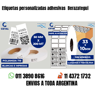 Etiquetas personalizadas adhesivas Berazategui